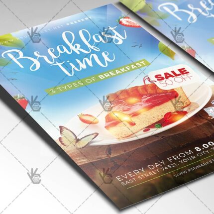 Download Breakfast Time Flyer - Food PSD Template-2