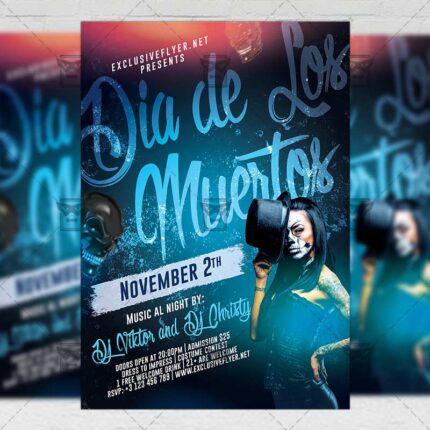 Download Dia de Los Muertos Festival PSD Flyer Template Now