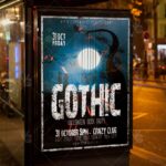 Download Gothic Halloween Rock Party Flyer - PSD Template-3