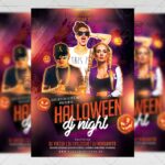 Download Halloween Dj Night PSD Flyer Template Now