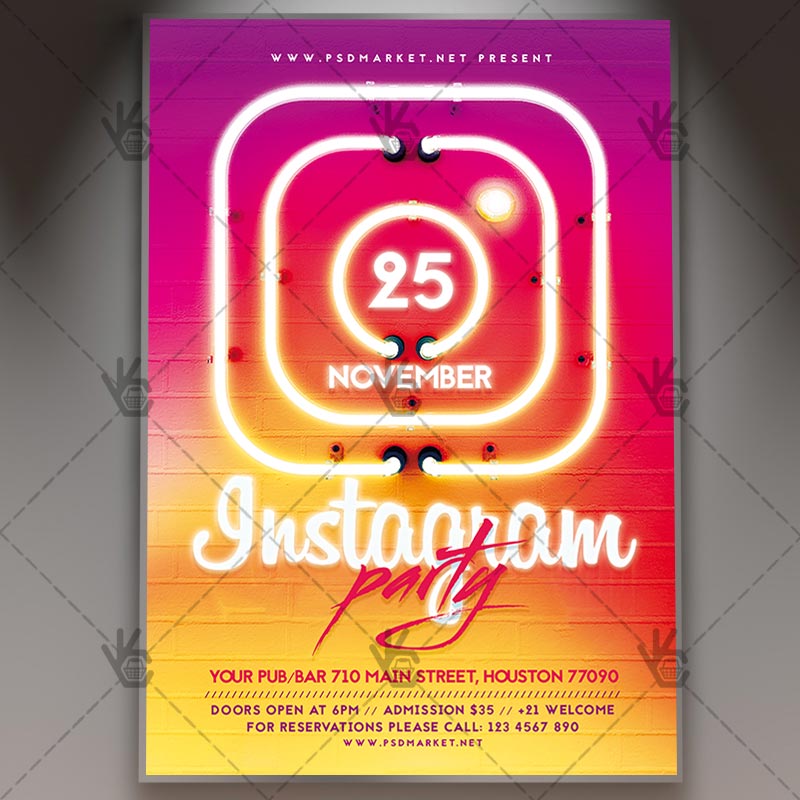 instagram_party_flyer_psd_psdmarket_1.jpg Download Instagram Party Flyer - PSD Template