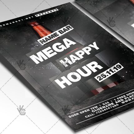 Download Mega Happy Hour Flyer - PSD Template-2