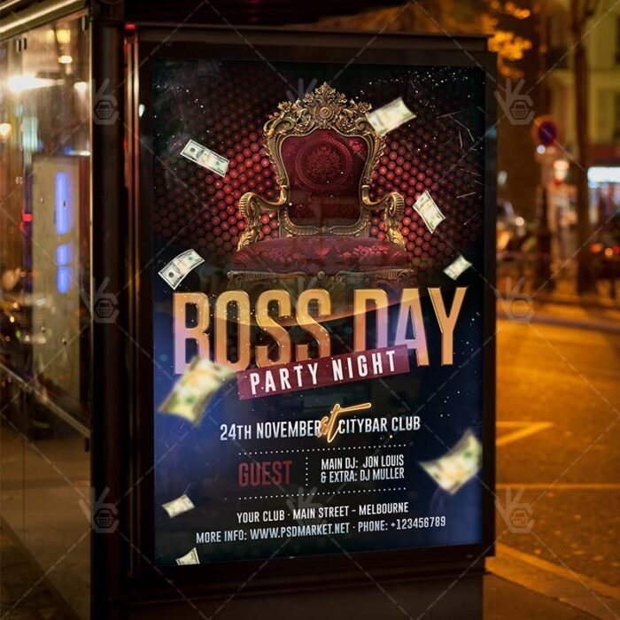 Download National Boss Day Flyer - PSD Template | PSDmarket