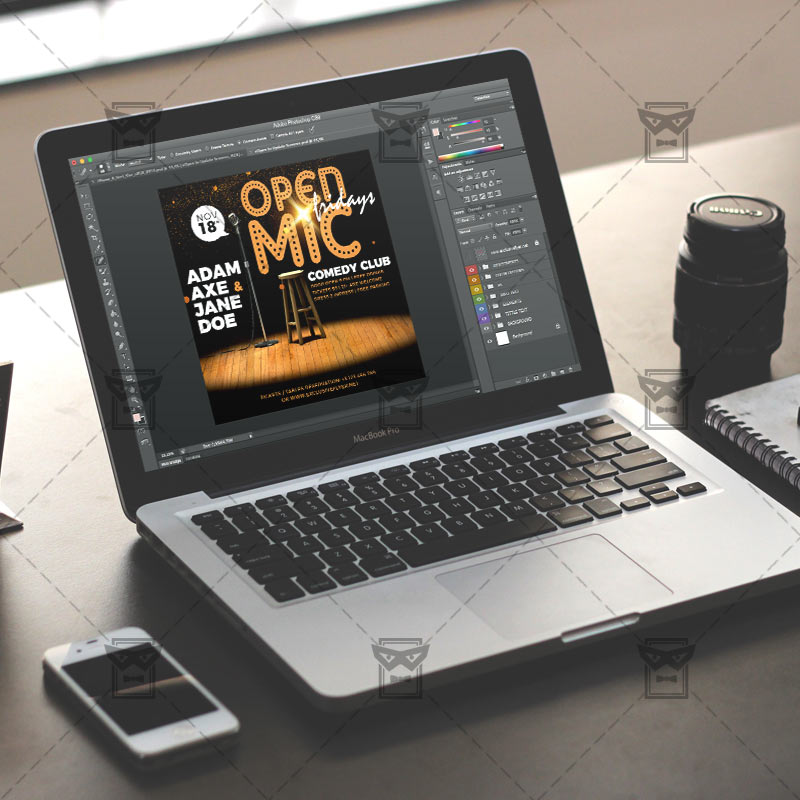 Download Open Mic Fridays PSD Instagram Flyer Template Now