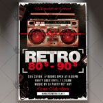 Download Retro 80s 90s Flyer - PSD Template