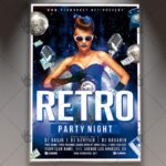 Download Retro Party Night Flyer - PSD Template