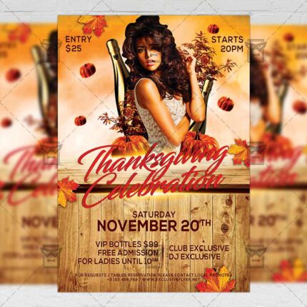 Download Thanksgiving Celebration PSD Flyer Template Now