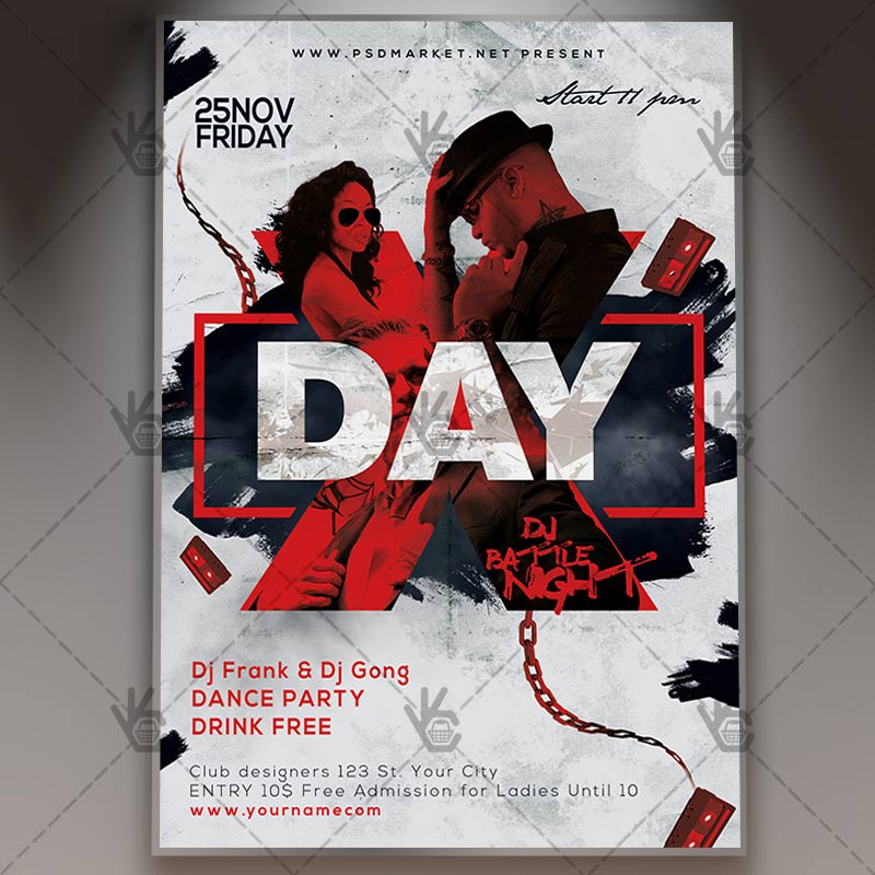 x_day_party_flyer_psd_psdmarket_1.jpg Download X-Day Party Flyer - PSD Template