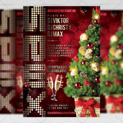 Download Xmas Night 2019 PSD Flyer Template Now