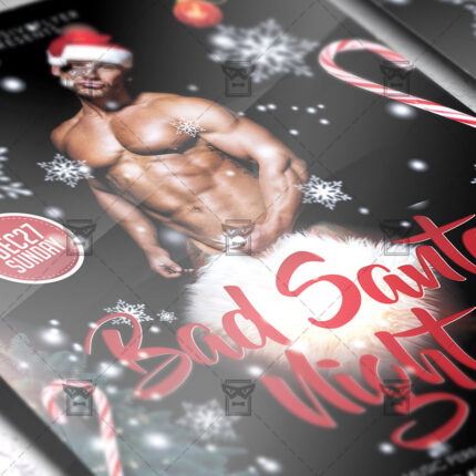 Download Bad Santa Night PSD Flyer Template Now