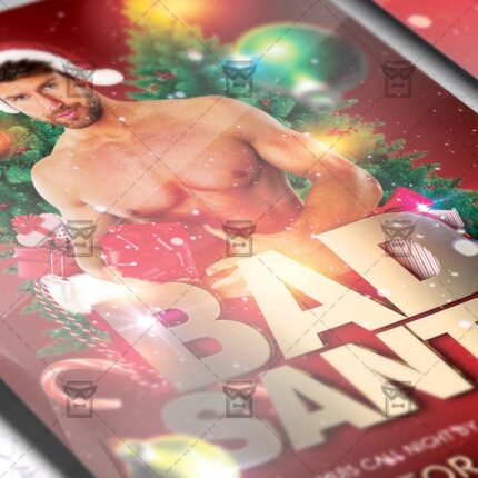 Download Bad Sexy Santa PSD Flyer Template Now
