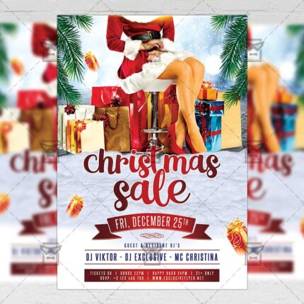 Download Christmas Sale PSD Flyer Template Now