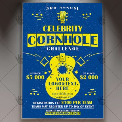 Download Cornhole Challenge Flyer - PSD Template