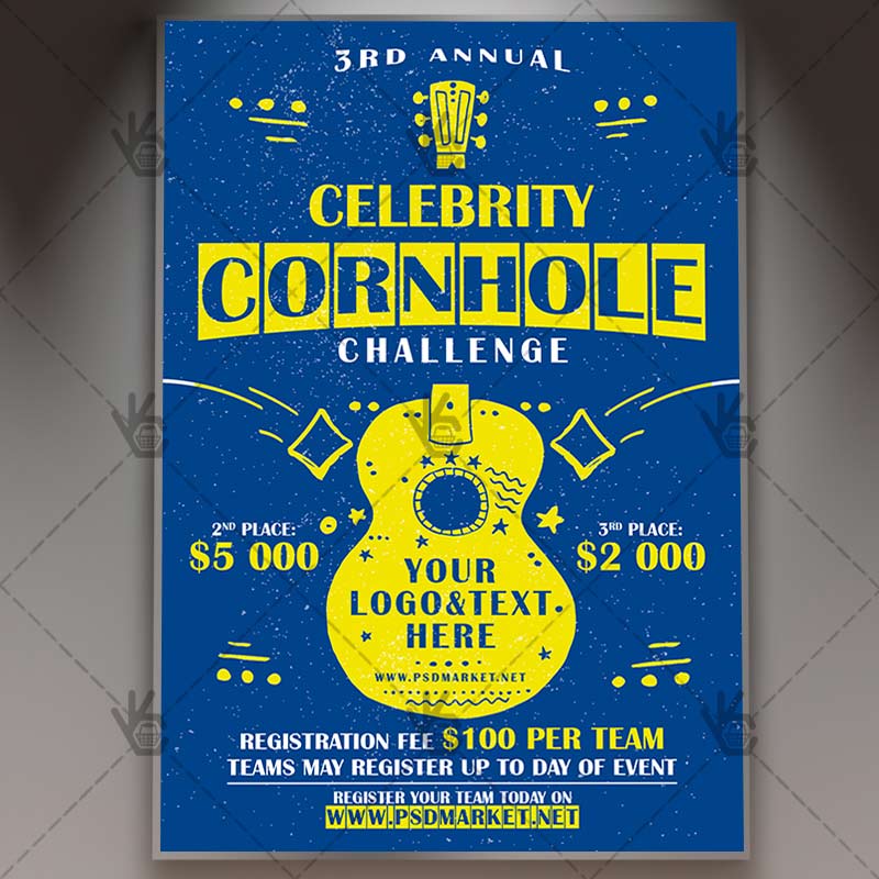 cornhole_challenge_flyer_psd_psdmarket_1.jpg Download Cornhole Challenge Flyer - PSD Template