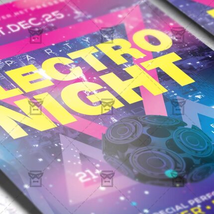 Download Electro Night PSD Flyer Template Now