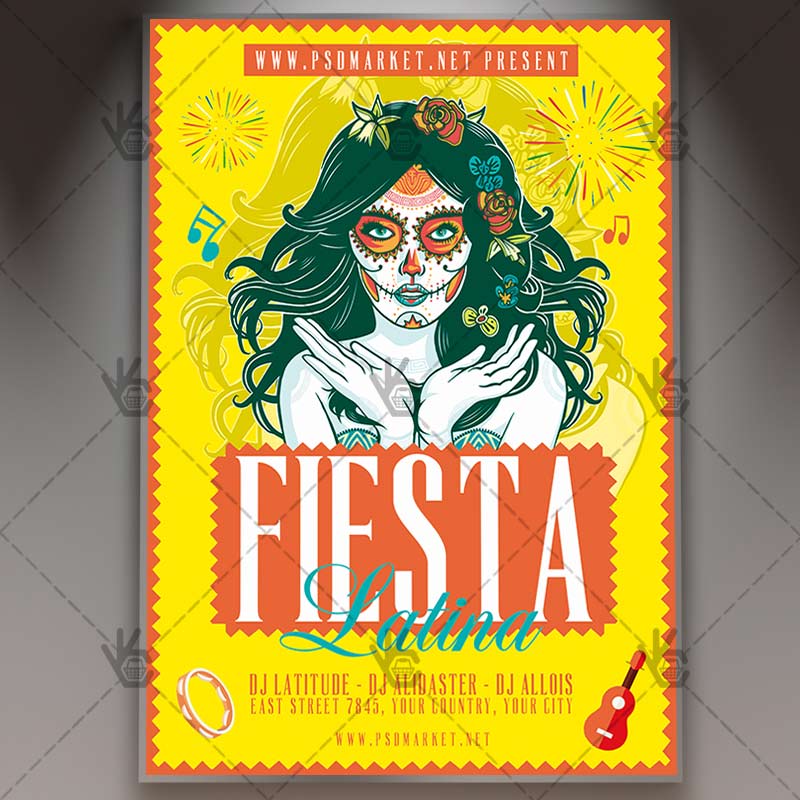 fiesta_latina_flyer_psd_psdmarket_1.jpg Download Fiesta Latina Flyer- PSD Template