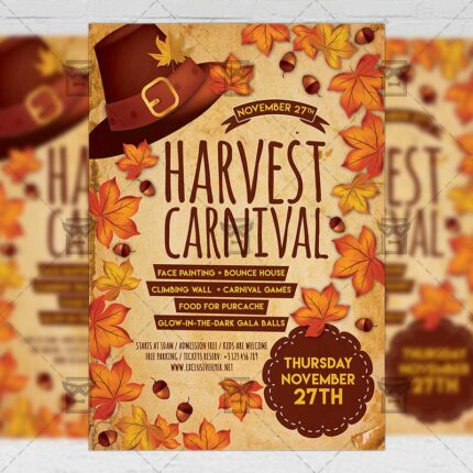 Download Harvest Carnival PSD Flyer Template Now