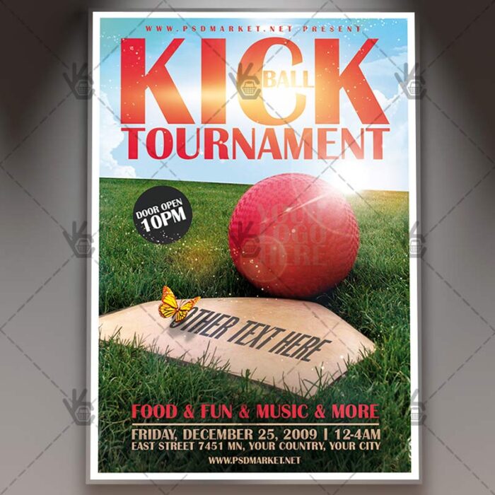 Download Kickball Tournament Flyer - PSD Template