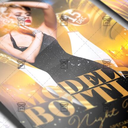 Download Models and Bottles Night PSD Flyer Template Now