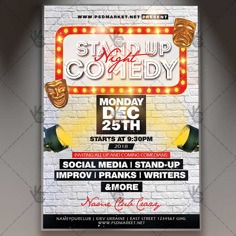 stand_up_comedy_night_flyer_psd_psdmarket_1.jpg Download Stand Up Comedy Night Flyer - PSD Template