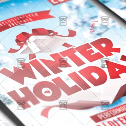 Download Winter Holiday PSD Flyer Template Now