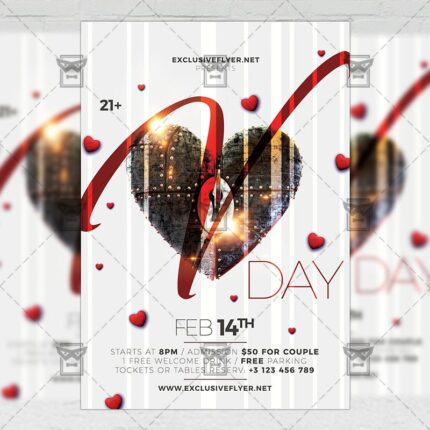 Download V-Day Celebration PSD Flyer Template Now