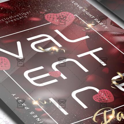 Download V-Day Party PSD Flyer Template Now