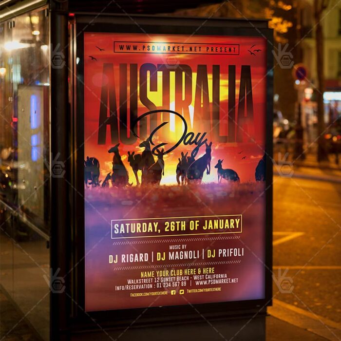 Download Aussie Day Event Flyer - PSD Template-3
