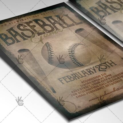 Download Baseball Game Flyer - PSD Template-2