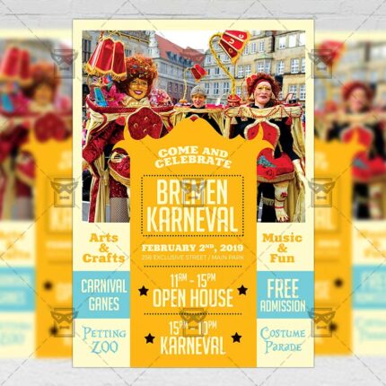 Download Bremen Karneval PSD Flyer Template Now