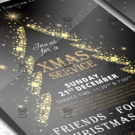 Download Christmas Service PSD Flyer Template Now