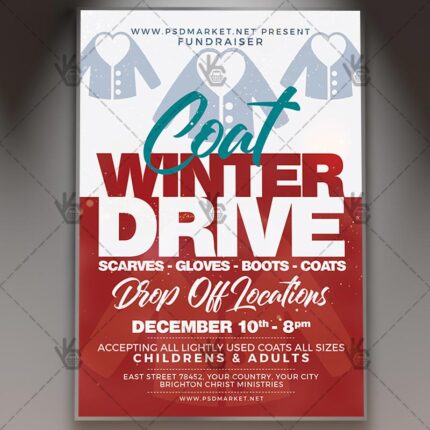 Download Coat Drive Flyer - PSD Template