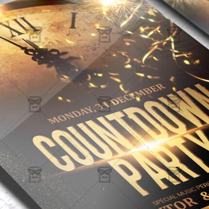 Download Countdown Party PSD Flyer Template Now