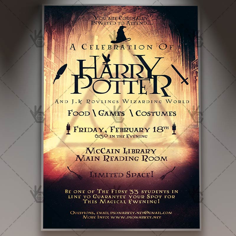 harry_potter_flyer_psd_psdmarket_1.jpg Download Harry Potter Flyer - PSD Template