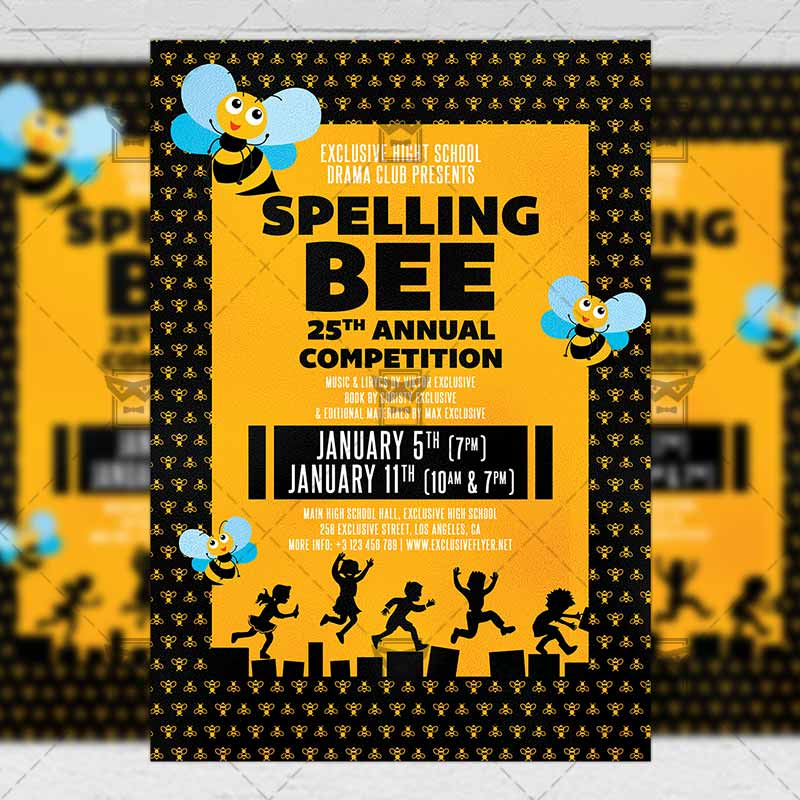 spelling_bee_competition-premium-flyer-template-1.jpg Download Spelling Bee Competition PSD Flyer Template Now