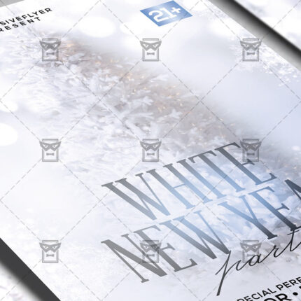 Download White New Year Party PSD Flyer Template Now