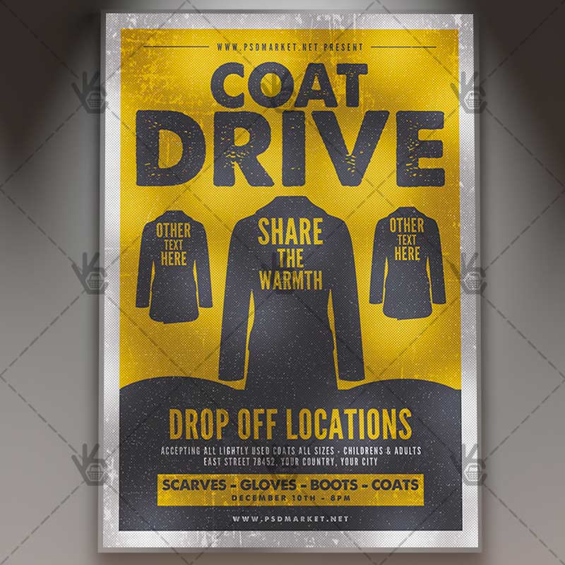 Download Winter Coat Drive Flyer PSD Template PSDmarket
