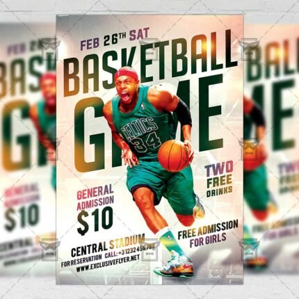 Download Basketball PSD Flyer Template Now