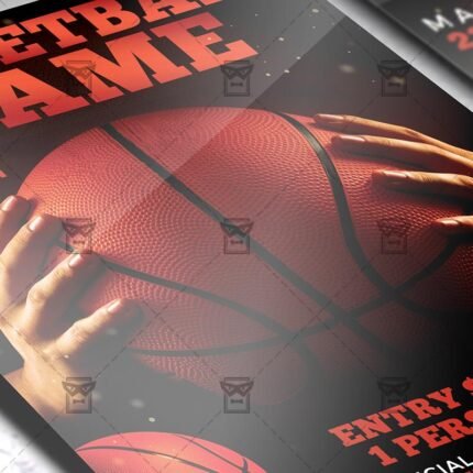 Download Basketball Game Night PSD Flyer Template Now