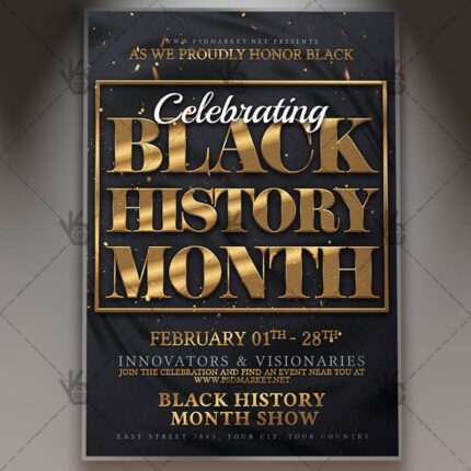 Download Black History Month Celebrating Flyer - PSD Template