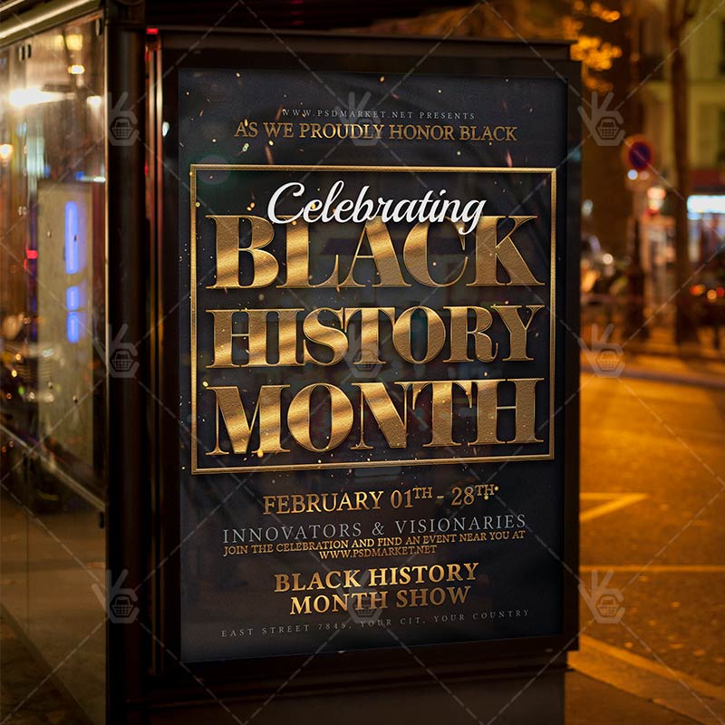 Download Black History Month Celebrating Flyer - PSD Template-3