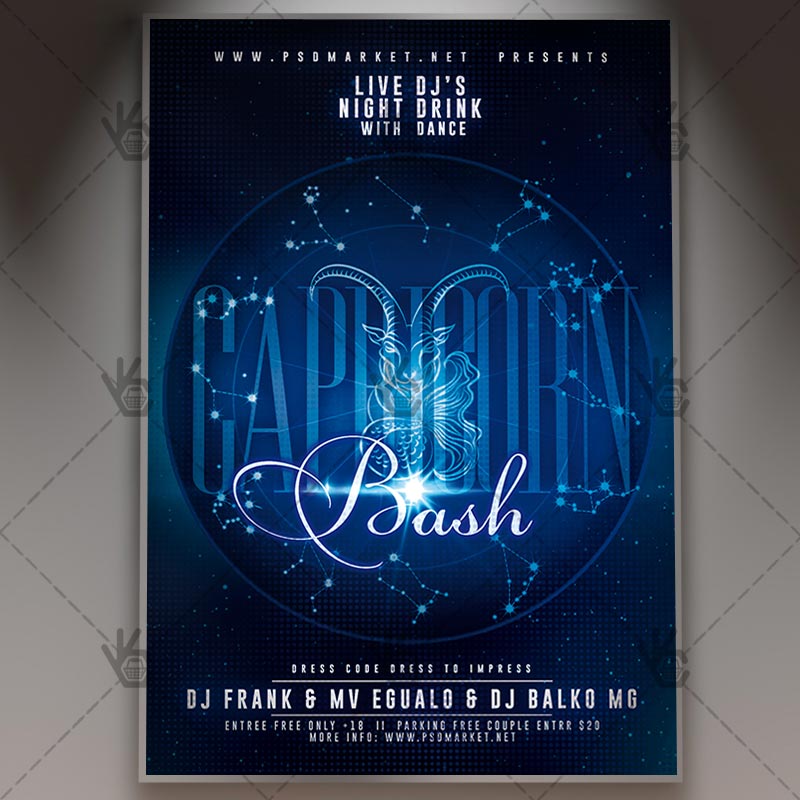 capricorn_flyer_psd_psdmarket_1.jpg Download Capricorn Flyer - PSD Template