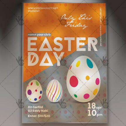 Download Easter Party Flyer - PSD Template