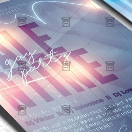 Download Gay Valentines Party PSD Flyer Template Now