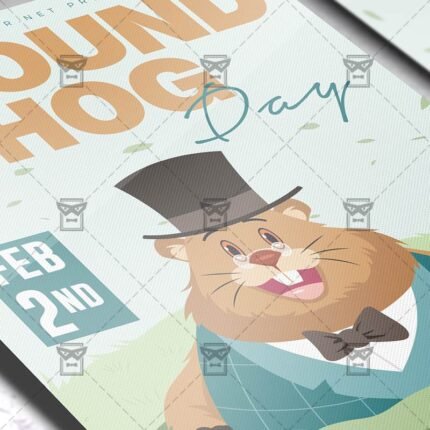 Download Ground Hog Day PSD Flyer Template Now