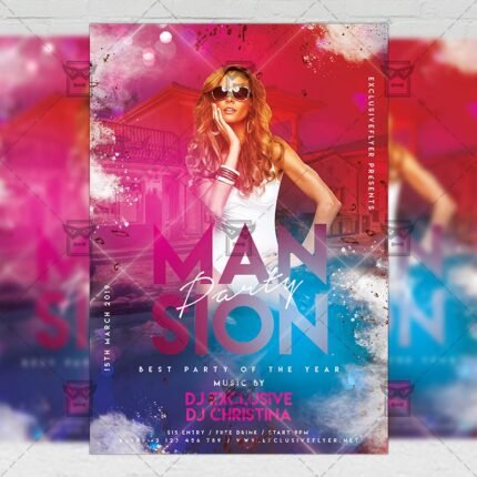 Download Mansion Party PSD Flyer Template Now