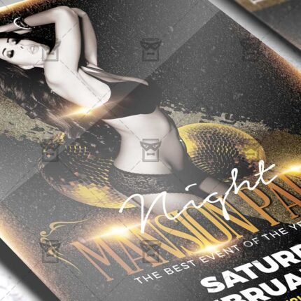 Download Mansion Party Night PSD Flyer Template Now