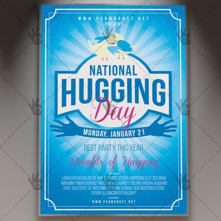 Download National Hugging Day Flyer - PSD Template