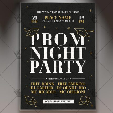 Download Prom Party Flyer - PSD Template
