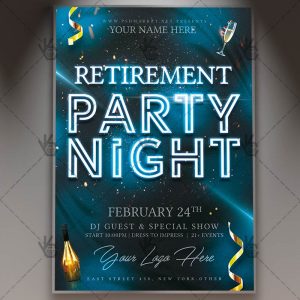 Download Retirement Party Night Flyer - PSD Template